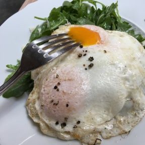 Gluten-free salad with an egg from The Tasting Kitchen